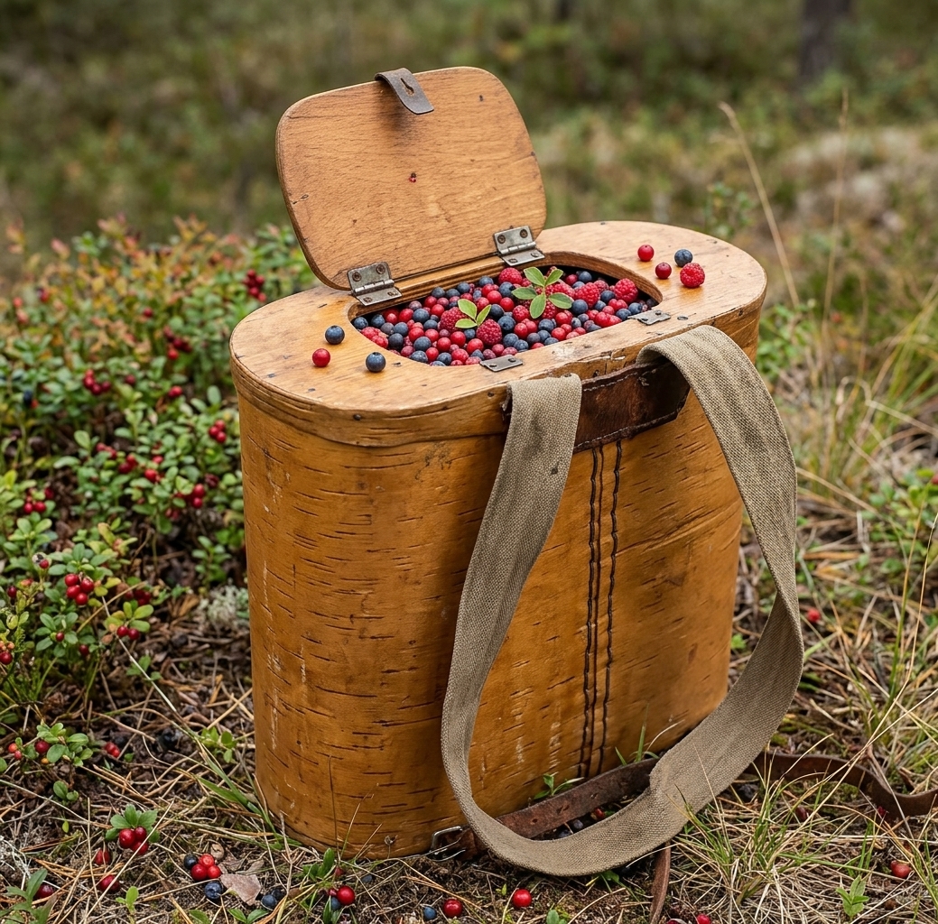 Backpack-style berry container