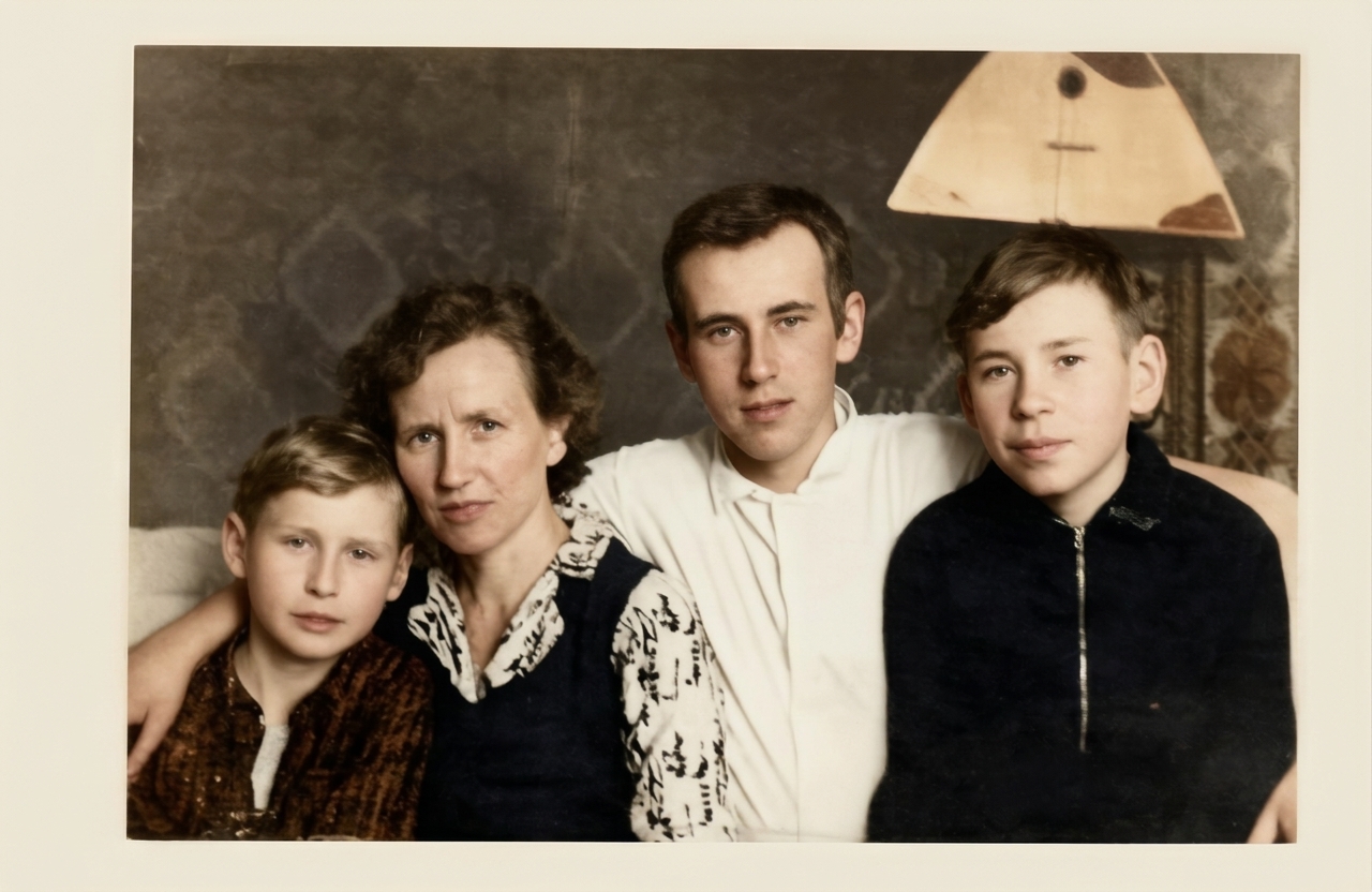 Three brothers and Mom